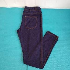 A Leg Up Women's Denim Look Leggings Pants Size L